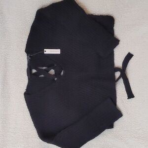 NWT - Olivaceous Cropped Sweater with open back